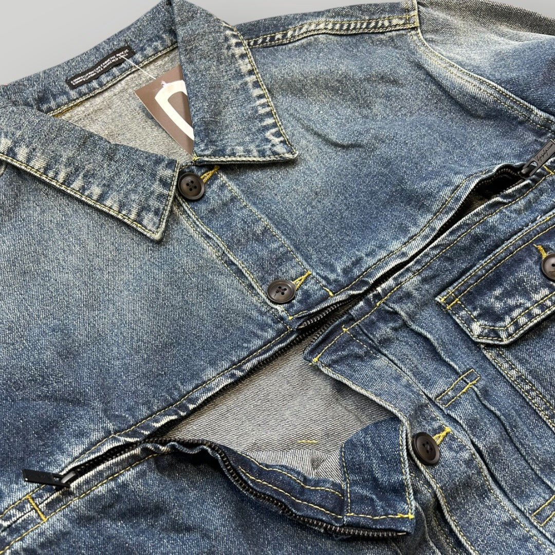 B Yohji Yamamoto／19SS／BIG DENIM JACKET Vintage Iconic Designer Yohji Yamamoto Y's Oversized Denim